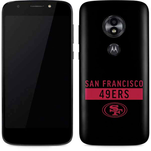 NFL San Francisco 49ers Black Performance Series Moto E5 Play Skin